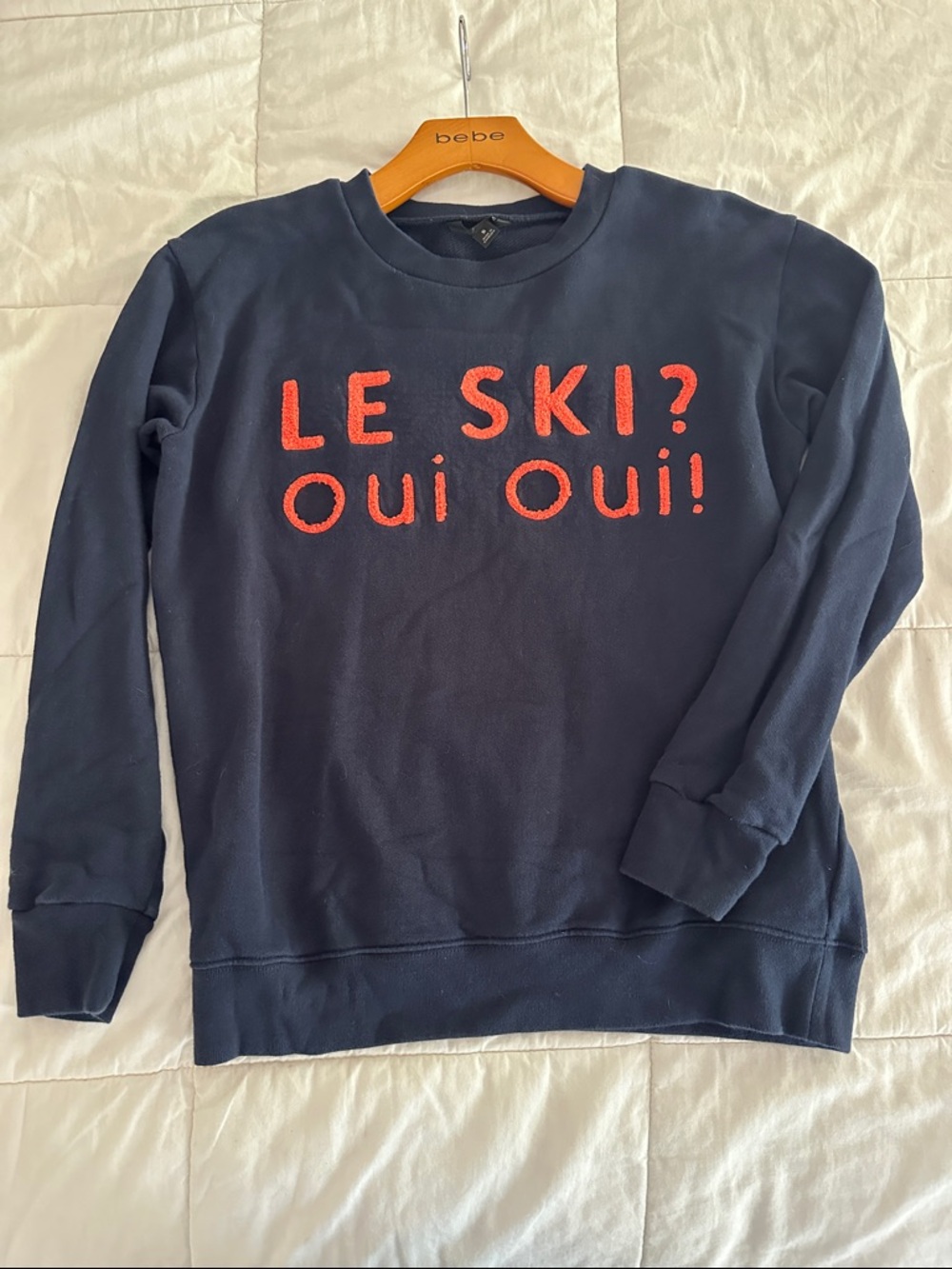 J Crew Le Ski? Oui Oui! Crewneck Sweater - Small